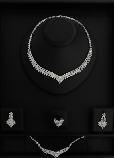 Zircon Set Necklace Wedding Henna Engagement Jewelry Set Models