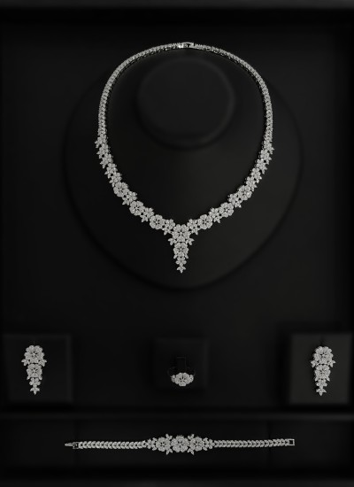 Zircon Set Necklace Wedding Henna Engagement Jewelry Set Models