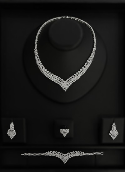 Zircon Set Necklace Wedding Henna Engagement Jewelry Set Models