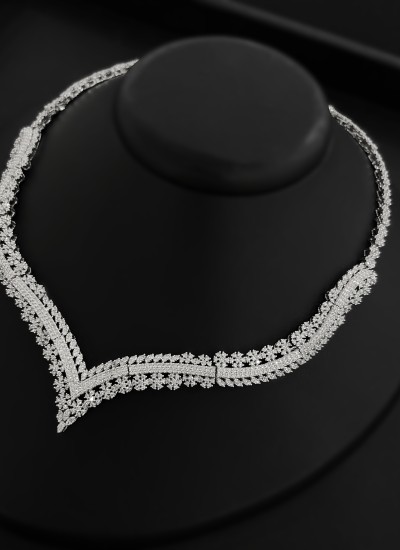 Zircon Set Necklace Wedding Henna Engagement Jewelry Set Models