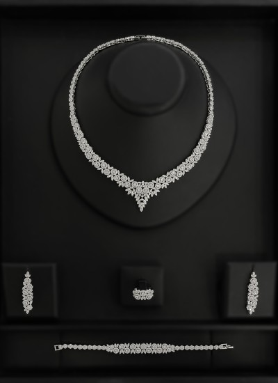 Zircon Set Necklace Wedding Henna Engagement Jewelry Set Models