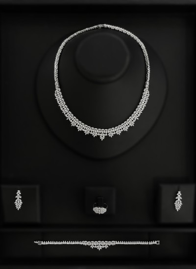 Zircon Set Necklace Wedding Henna Engagement Jewelry Set Models