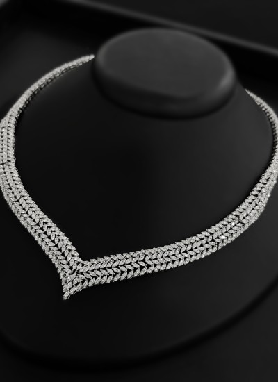 Zircon Set Necklace Wedding Henna Engagement Jewelry Set Models