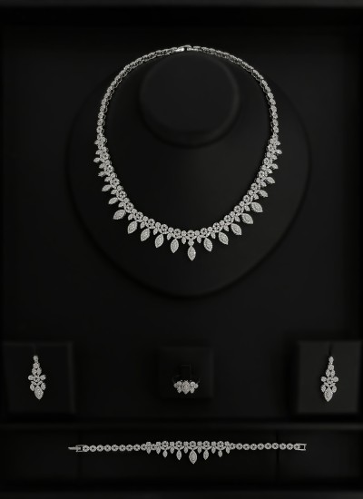 Zircon Set Necklace Wedding Henna Engagement Jewelry Set Models