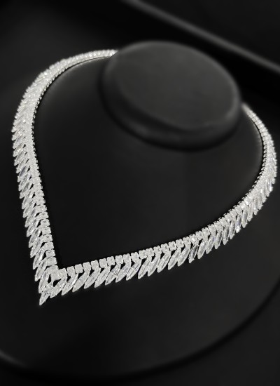 Zircon Set Necklace Wedding Henna Engagement Jewelry Set Models