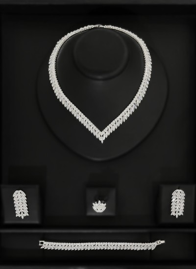 Zircon Set Necklace Wedding Henna Engagement Jewelry Set Models