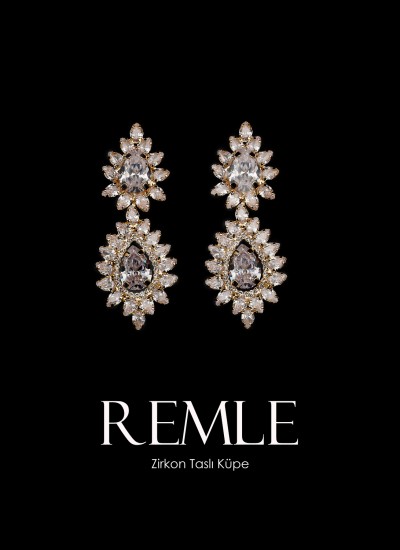 Zircon Stone Earrings Engagement Wedding Design Henna Stylish Earring Models