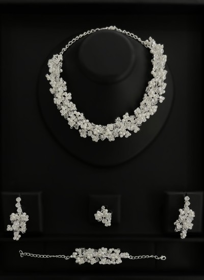 Zircon Set Necklace Wedding Henna Engagement Jewelry Set Models
