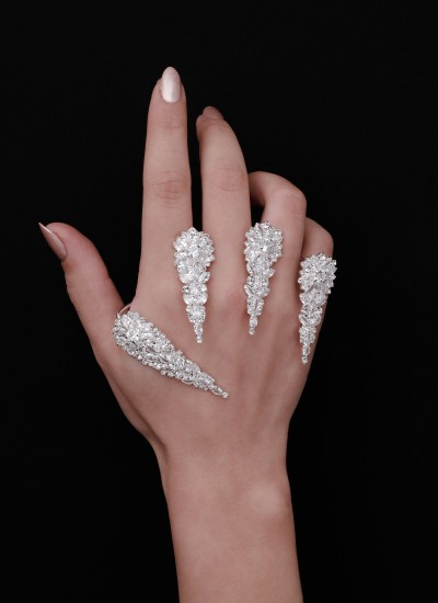 Adjustable Zircon Stone Hand Sword Henna Wedding Hand Accessories