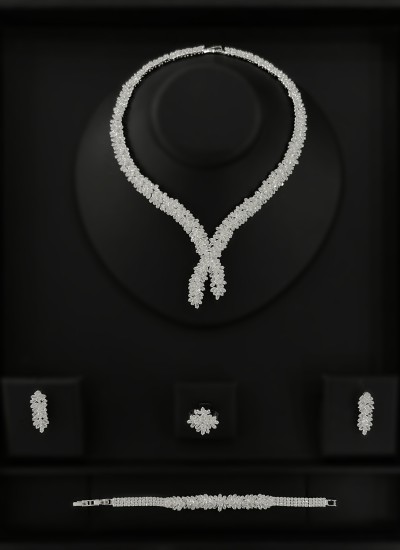 Zircon Set Necklace Wedding Henna Engagement Jewelry Set Models