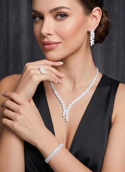 Set Necklace Wedding Henna Engagement Jewelry Set Models