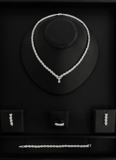Zircon Set Necklace Wedding Henna Engagement Jewelry Set Models Zircon Set Necklace Wedding Henna Engagement Jewelry Set Models