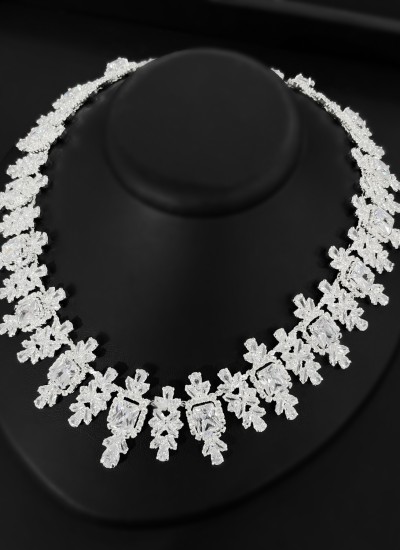 Zircon Set Necklace Wedding Henna Engagement Jewelry Set Models