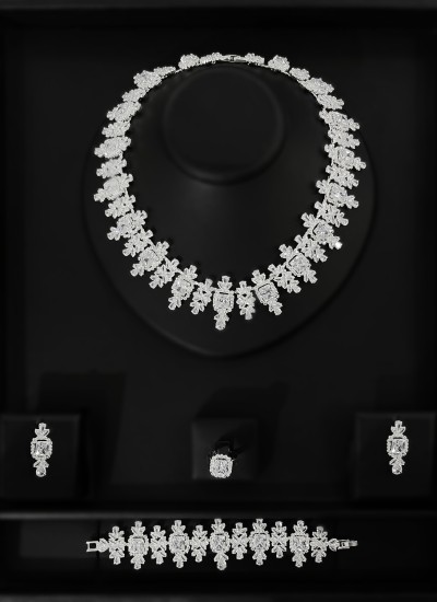 Zircon Set Necklace Wedding Henna Engagement Jewelry Set Models
