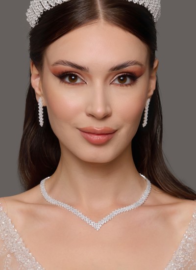 Set Necklace Wedding Henna Engagement Jewelry Set Models