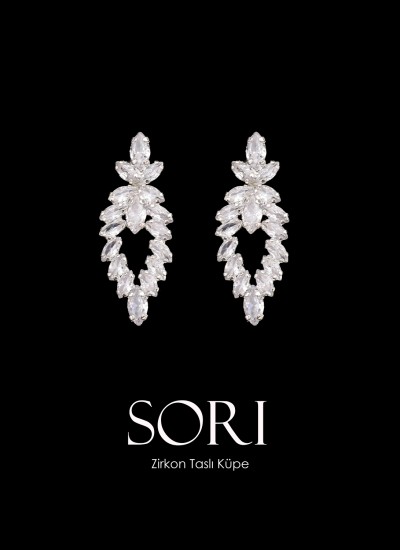 Zircon Stone Earrings Engagement Wedding Design Henna Stylish Earring Models
