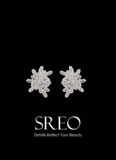 Zircon Stone Earrings Engagement Wedding Design Henna Stylish Earring Models