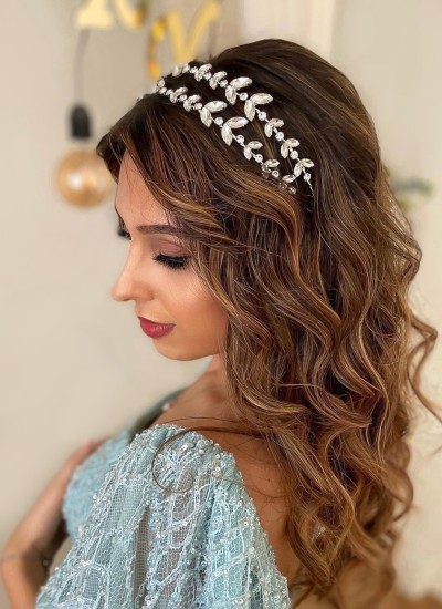 Crystal Stone Hair Accessories Models Wedding Henna Engagement Bride