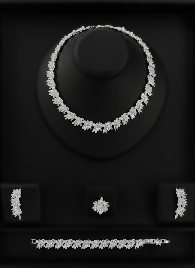 Zircon Set Necklace Wedding Henna Engagement Jewelry Set Models