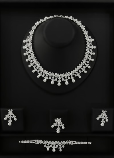 Zircon Set Necklace Wedding Henna Engagement Jewelry Set Models