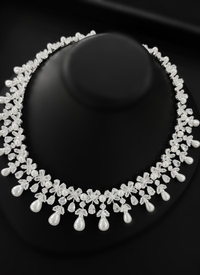 Zircon Set Necklace Wedding Henna Engagement Jewelry Set Models