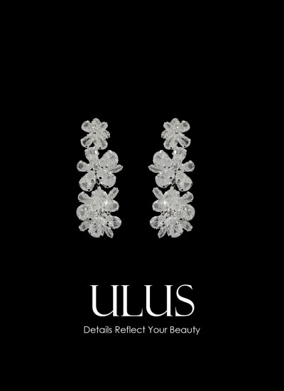 Zircon Stone Earrings Engagement Wedding Design Henna Stylish Earring Models