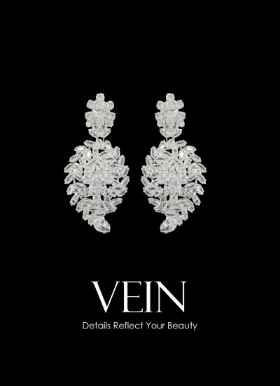 Zircon Stone Earrings Engagement Wedding Design Henna Stylish Earring Models