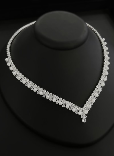 Zircon Set Necklace Wedding Henna Engagement Jewelry Set Models