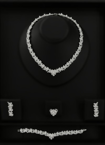 Zircon Set Necklace Wedding Henna Engagement Jewelry Set Models