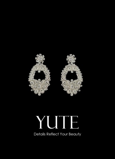Zircon Stone Earrings Engagement Wedding Design Henna Stylish Earring Models