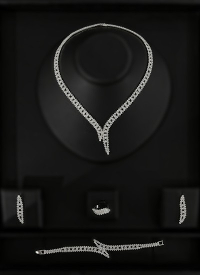 Zircon Set Necklace Wedding Henna Engagement Jewelry Set Models