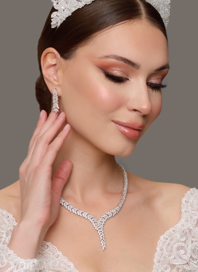 Set Necklace Wedding Henna Engagement Jewelry Set Models