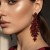 Crystal Stone Earrings Engagement Wedding Design Henna Stylish Earring Models